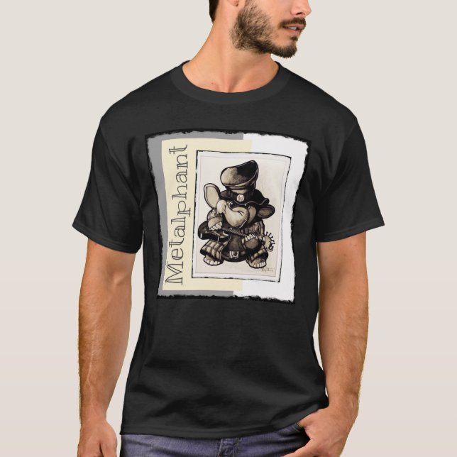 Camiseta T-shirt do adulto do metal de Metalphant (Frente)