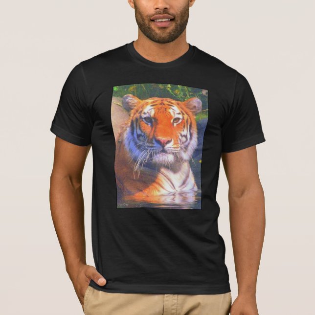 Camiseta T-shirt do adulto siberiano Tiger (Frente)