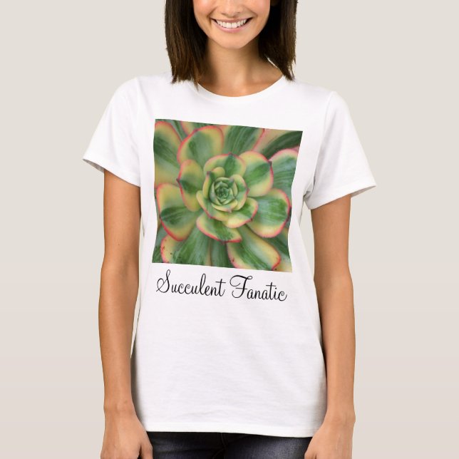 Camiseta T-shirt do Aeonium do Sunburst (Frente)