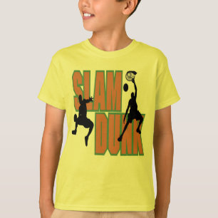 Camiseta T-shirt do afundanço do basquetebol dos miúdos