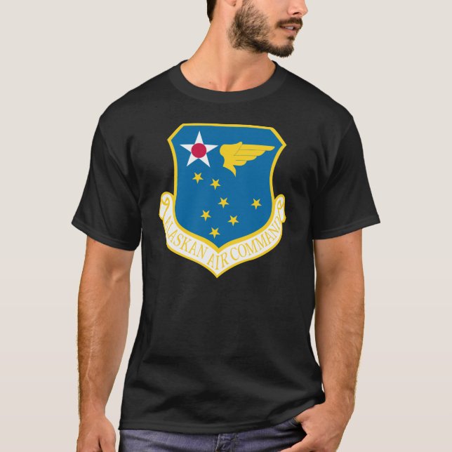 Camiseta T-shirt do Alasca das insígnias do comando de ar (Frente)