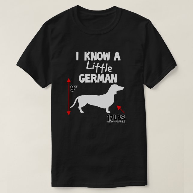 Camiseta T-shirt do alemão do Dachshund (Frente do Design)