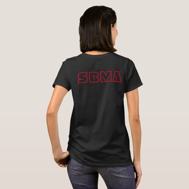 Camiseta T-shirt do algodão das mulheres de SBMA (Parte Traseira Completa)