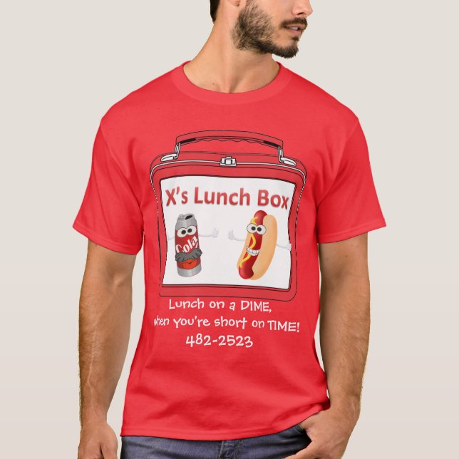 Camiseta T-shirt do almoço do x (Frente)