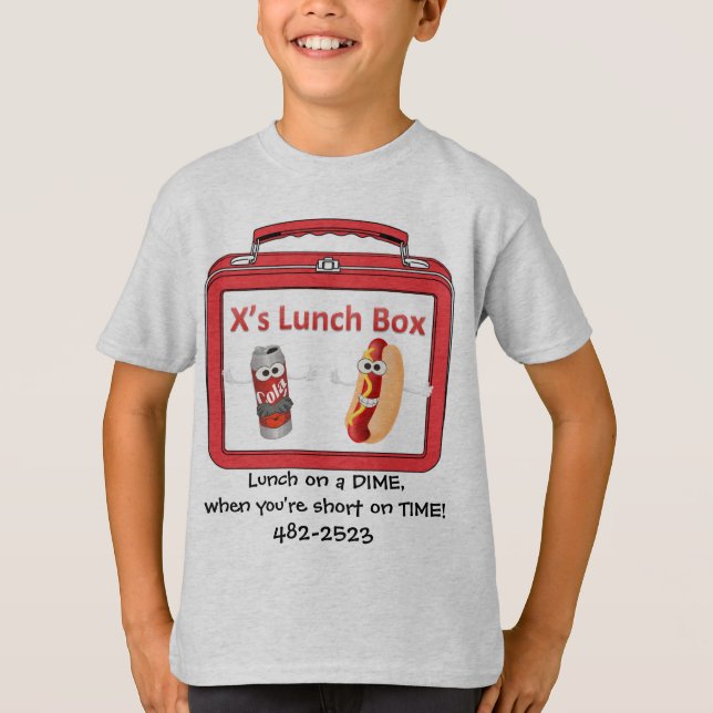 Camiseta T-shirt do almoço do x (Frente)