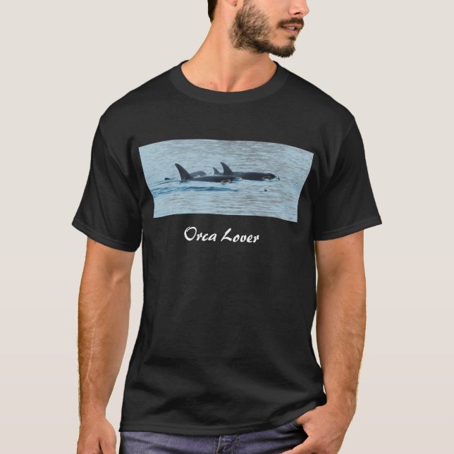 Camiseta T-shirt do amante da orca (Frente)