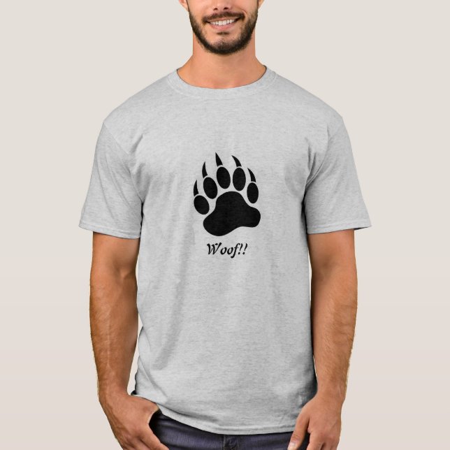 Camiseta T-shirt do amante do urso do Woof (Frente)