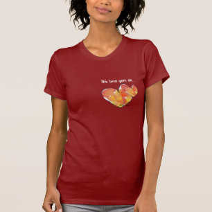 Camiseta T-shirt do amor de dois corações