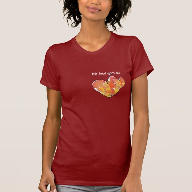 Camiseta T-shirt do amor de dois corações (Frente)