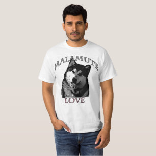Camiseta T-shirt do amor do Malamute