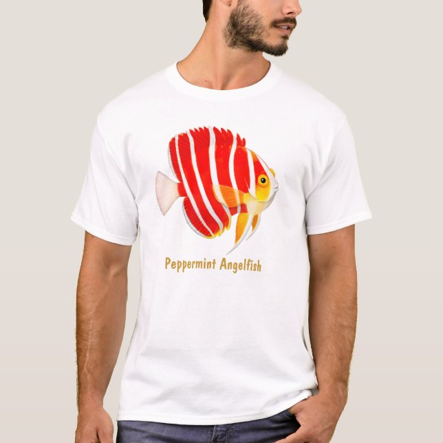 Camiseta T-shirt do Angelfish do Peppermint do recife de (Frente)