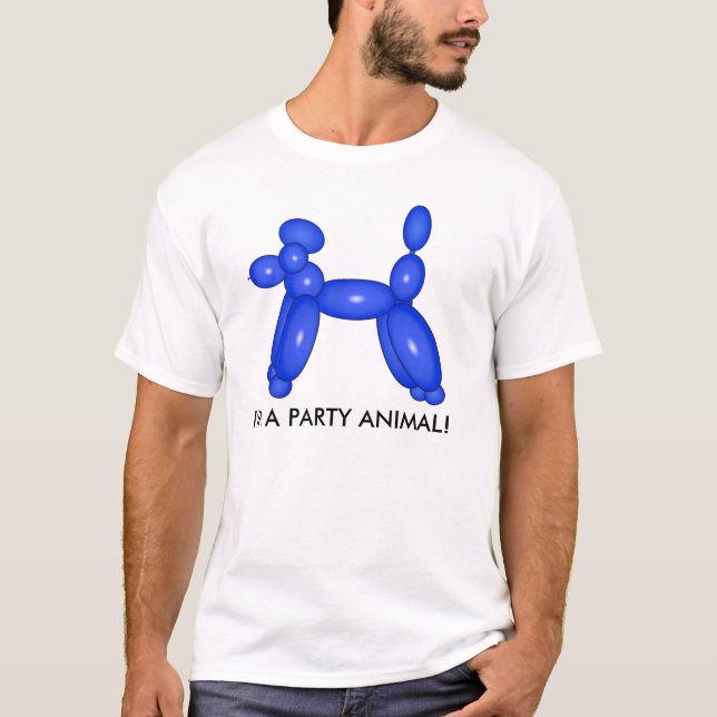 Camiseta T-shirt do animal do balão do divertimento (Frente)