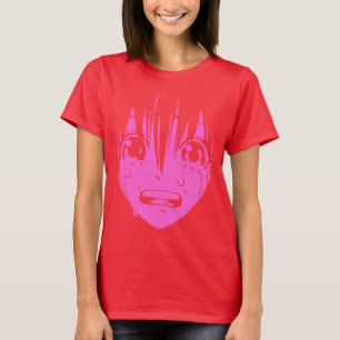 Camiseta T-shirt do Anime: Menina de grito (vermelho e
