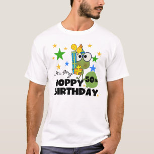 Camiseta T-shirt do aniversário do sapo Hoppy 50th