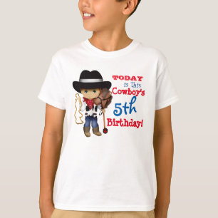 Camiseta T-shirt do aniversário do vaqueiro