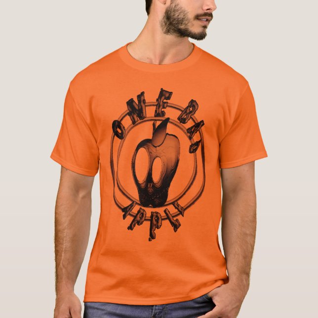 Camiseta T-shirt do anniversery de OBA 15o na laranja (Frente)