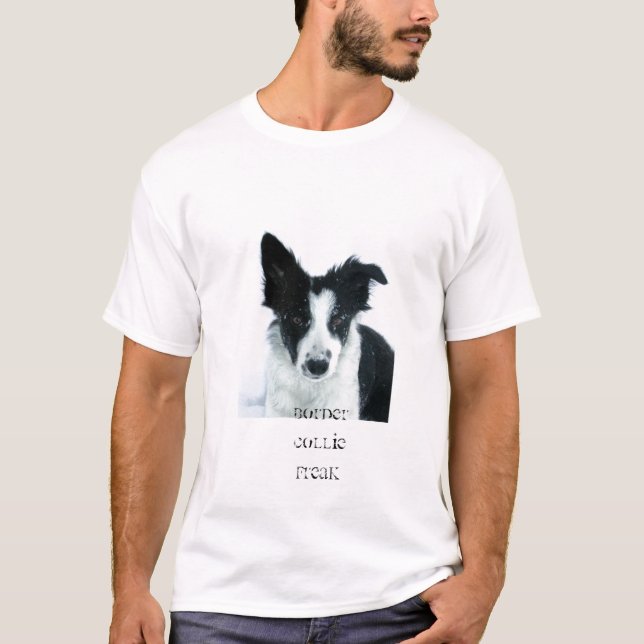 Camiseta T-shirt do anormal de border collie (Frente)