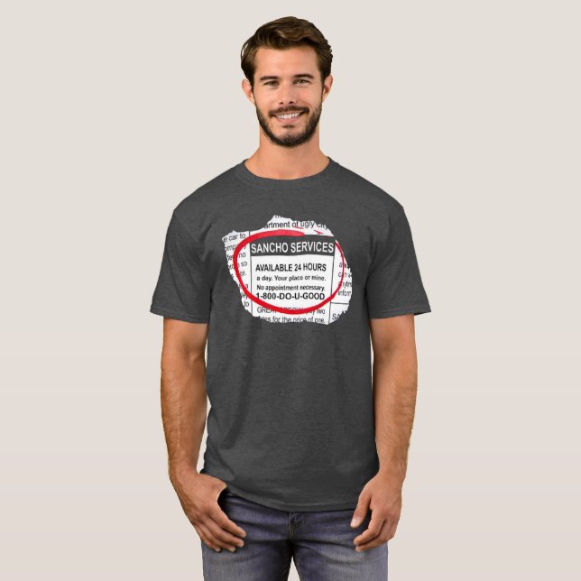 Camiseta T-shirt do anúncio de Sancho (Frente Completa)