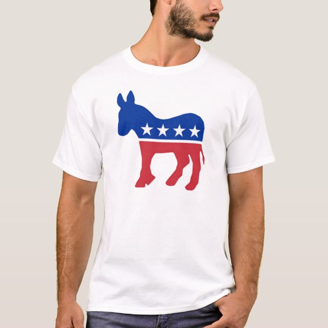 Camiseta T-shirt do asno de Democrata (Frente)