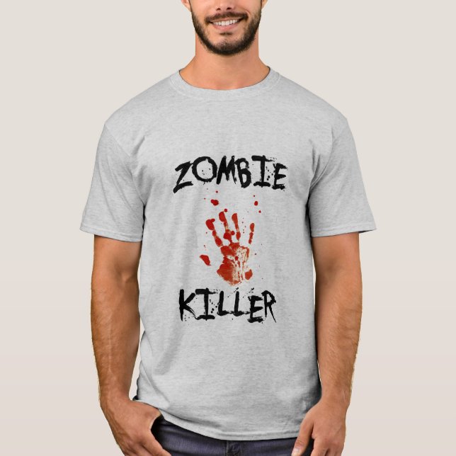 Camiseta T-shirt do assassino do zombi (Frente)