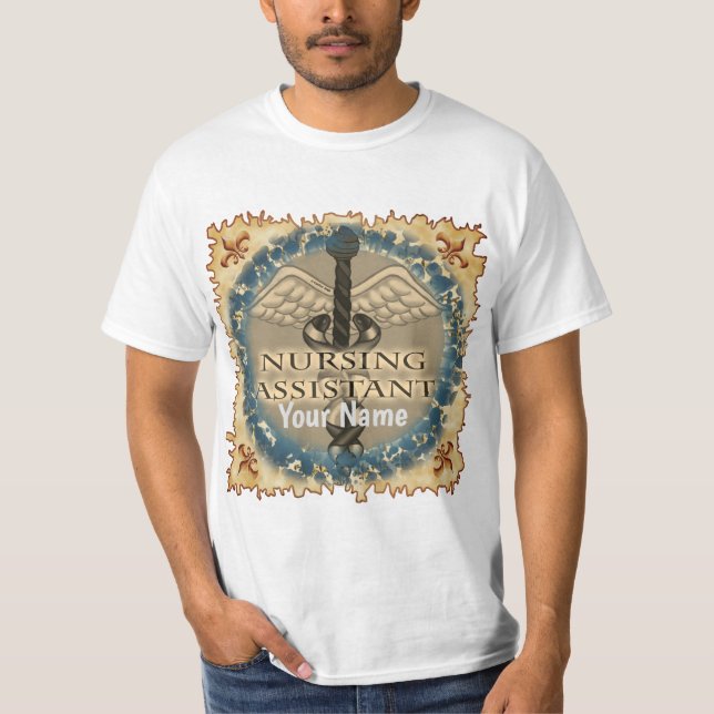 Camiseta t-shirt do Assistente de Enfermagem Caduceus (Frente)