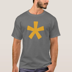 Camiseta T-shirt do asterisco dos homens (cinza escuro com