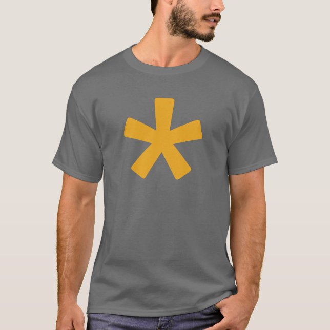 Camiseta T-shirt do asterisco dos homens (cinza escuro com (Frente)