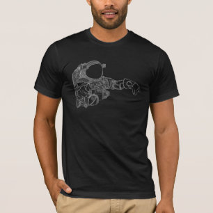 Camiseta T-shirt do astronauta - preto