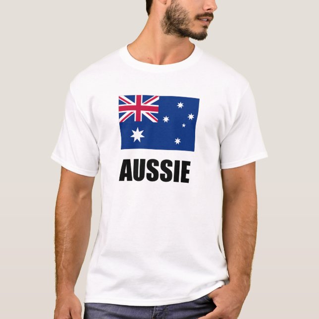 Camiseta T-shirt do Aussie dos homens (Frente)