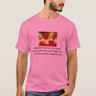 Camiseta T-shirt do autismo, flores
