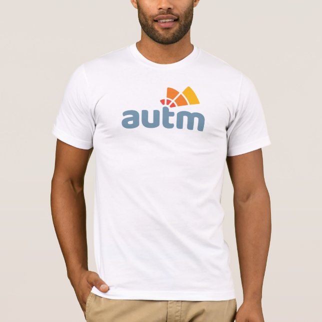 Camiseta T-shirt do AUTM dos homens - branco (Frente)