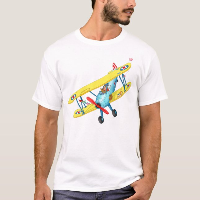 Camiseta T-shirt do avião dos miúdos (Frente)