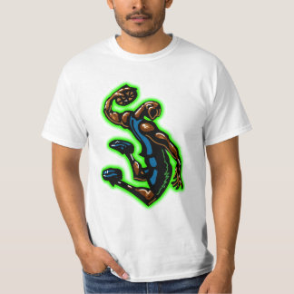 Camiseta T-shirt do azul da batida do B-Ball