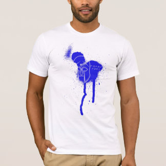Camiseta t-shirt do azul do labe do molon do hoplite