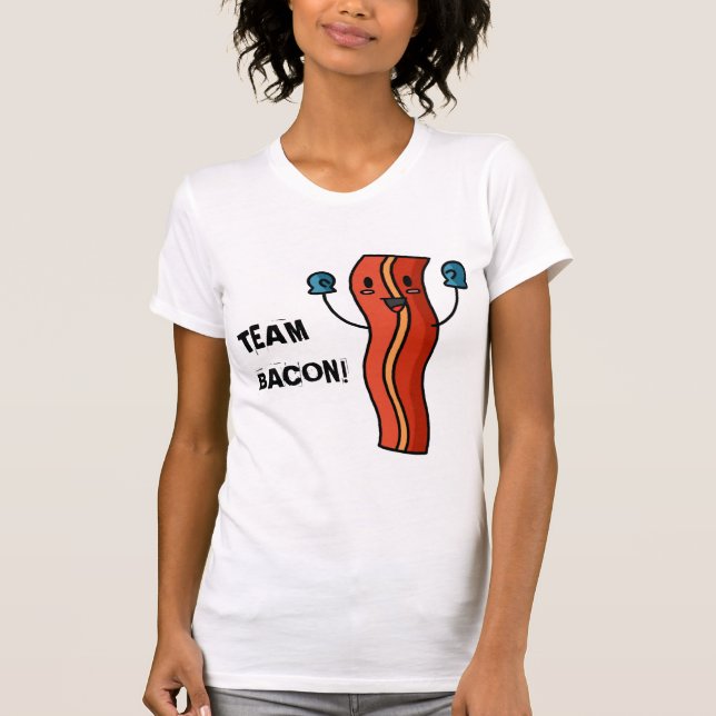 Camiseta T-shirt do bacon da equipe (Frente)