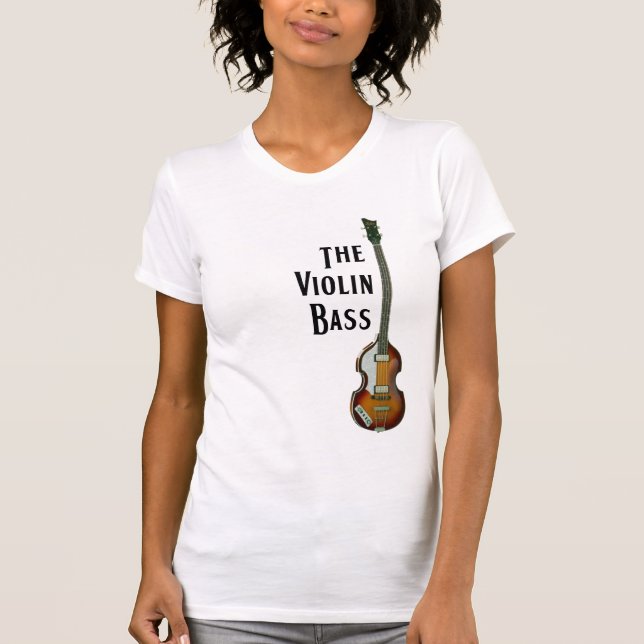 Camiseta T-shirt do baixo do violino (Frente)
