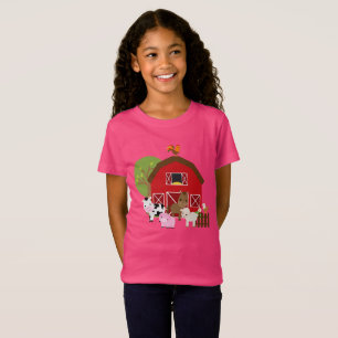 Camiseta T-shirt do Barnyard da fazenda das meninas