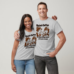Camiseta T-shirt do basebol do café da bebida