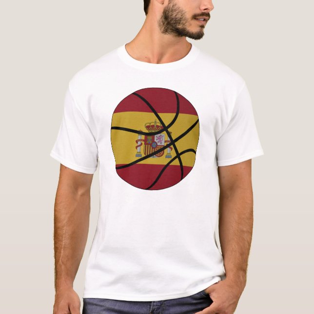 Camiseta T-shirt do basquetebol da espanha (Frente)