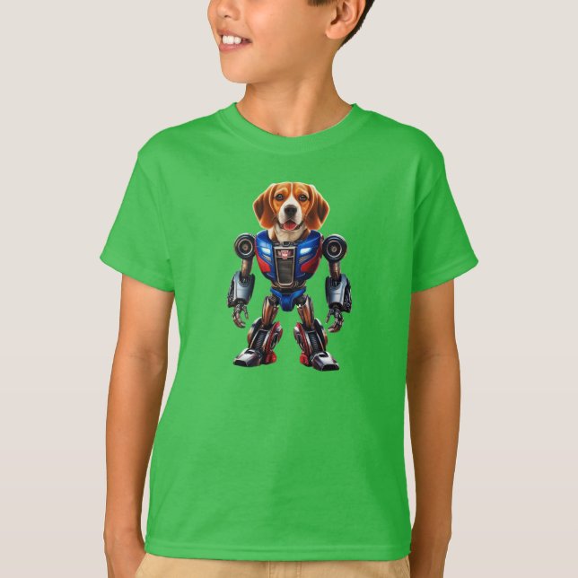 Camiseta T-Shirt do Beagle Robot Kid (Frente)
