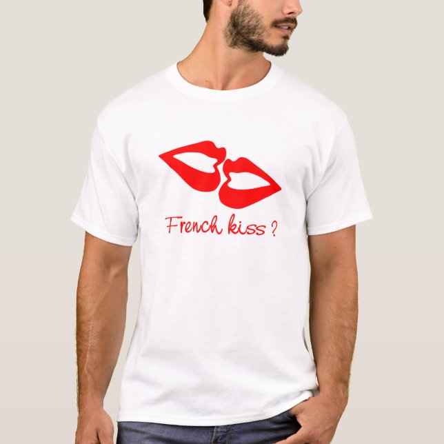 Camiseta T-shirt do beijo do francês (Frente)