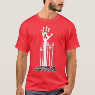 Camiseta T-shirt do benefício do concerto do Dia Mundial d