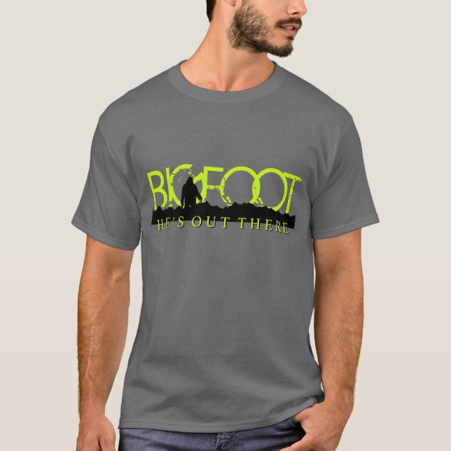 Camiseta T-shirt do Bigfoot dos homens (Frente)