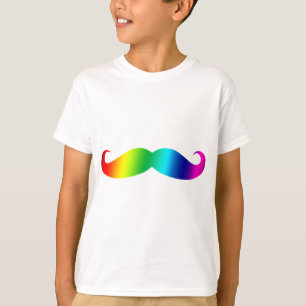 Camiseta T-shirt do bigode do arco-íris