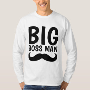 Camiseta T-shirt do bigode do HOMEM do CHEFE GRANDE