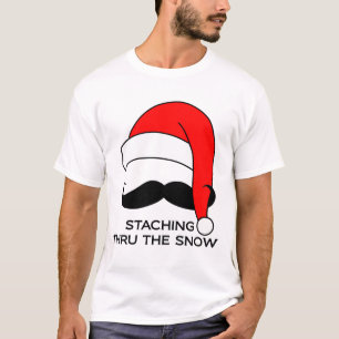 Camiseta T-shirt do bigode - Staching através da neve