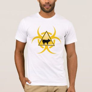 Camiseta T-shirt do Biohazard da gripe dos suínos H1N1