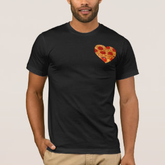 Camiseta T-shirt do bolso do coração da pizza