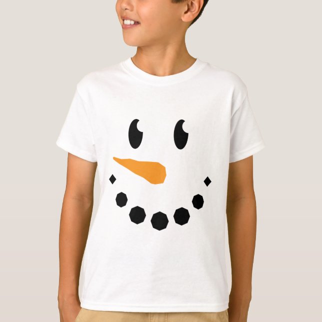 Camiseta T-shirt do boneco de neve do menino (design 1) (Frente)