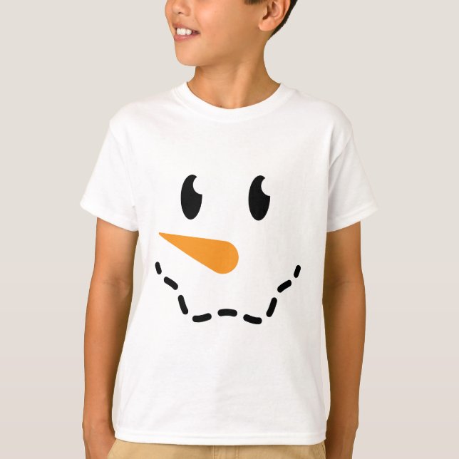 Camiseta T-shirt do boneco de neve do menino (design 2) (Frente)